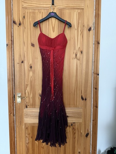Libra y2k red - ombre, beaded