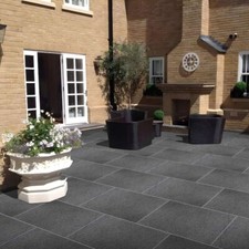Ash Black Granite Paving Slabs