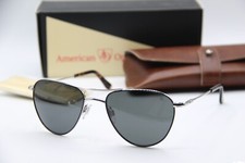 NEW AMERICAN OPTICAL SEBRING C1 SILVER AUTHENTIC SUNGLASSES W/CASE 55-19