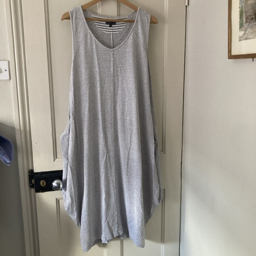 Oska size linen dress grey - oska,