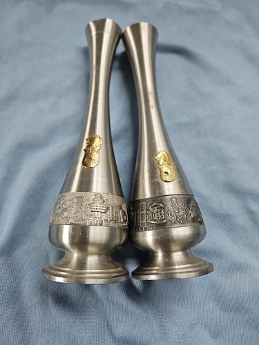 Singapore pewter slim vase 2 - vase, x