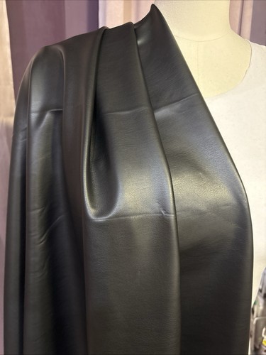 Faux stretch leather black - faux,