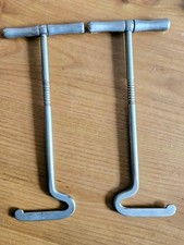 Antique Boxed Steel Riding Boot Jacks/Pullers c1875 with H.G. Montrave on box 