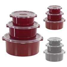 Microwave Bowls with Lids Set of 3, Steam Release Vents, BPA Free, Meal Prep