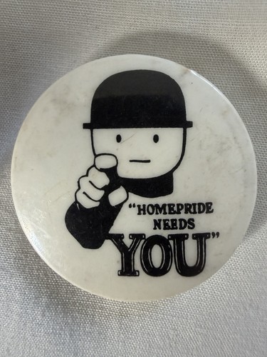 Homepride man badge - homepride,