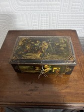 Antique Lockable Biscuit Tin