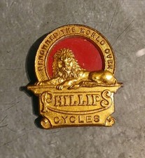 Good Example Vintage PHILLIPS CYCLES Metal Pin Badge