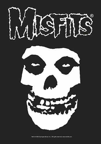 Misfits skull large fabric - misfits,