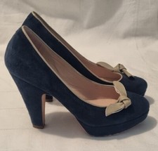 Vero Cuoio L'autre Chose Womens Platform Shoes Blue Suede UK4  EU36
