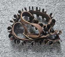 Vintage Leather Quick Release 25 Holder 12 Gauge Cartridge Shot Gun Belt