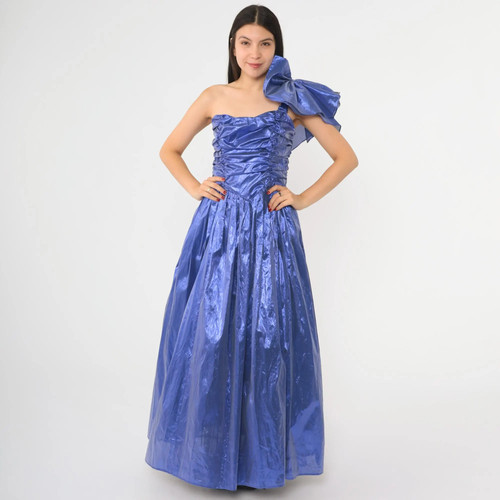 Vintage 80s metallic taffeta - 80s,