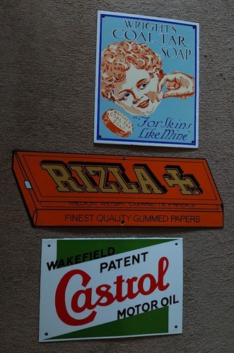 Porcelain enamled signs - porcelain,