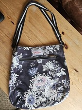 Cath Kidston Large flowery Oilcloth Cross Body Bag With Pocket Adjustable Strap