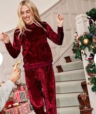 Avon Red Velour Straight Leg