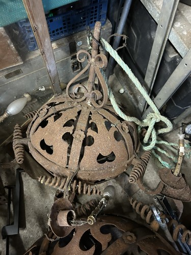 Cast iron gothic candelabra - cast,