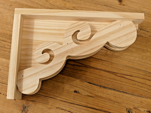 Rustic wooden corbel bracket - rustic,