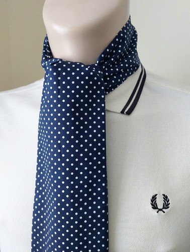 Skinny navy white polka - &, dot