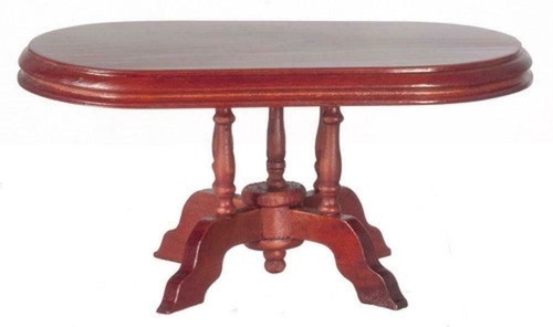 Dolls house oval mahogany - house,