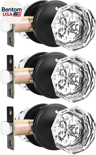 Pack glass door knobs - glass,