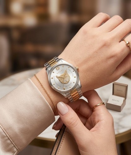 Gucci two tone watch with - gucci, two-tone