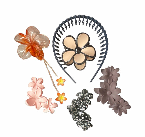Multicolour plastic flower - plastic,