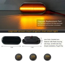 Smoke Len Dynamic LED Side Daytime Marker Indicator Light For VW Golf MK4 Passat