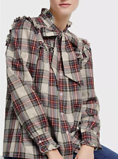 Womens Barbour Alexa Chung Bella check tartan blouse shirt size UK 14  10  40
