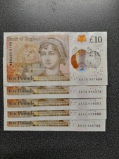 POLYMER  £10 NOTES  X 5