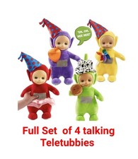 Teletubbies Set of 4  Laa laa Po Dipsy Tinky Winky Talking Toy 31.5 cm  Plush