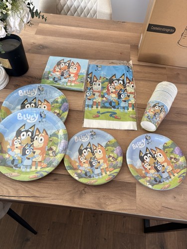 Bluey birthday tableware set - tableware,