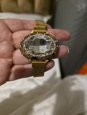 Indian Pakistani unique precious stones gold wrap  bracelet with magnetic strap