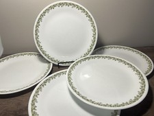 Set of 5 Green Corelle Corning