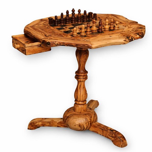 Olive wood pedestal - olive,