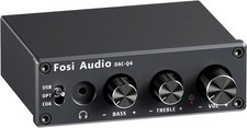 Fosi Audio Q4 Headphone Amplifier DAC Converter, Mini Stereo Digital-to-Analog.