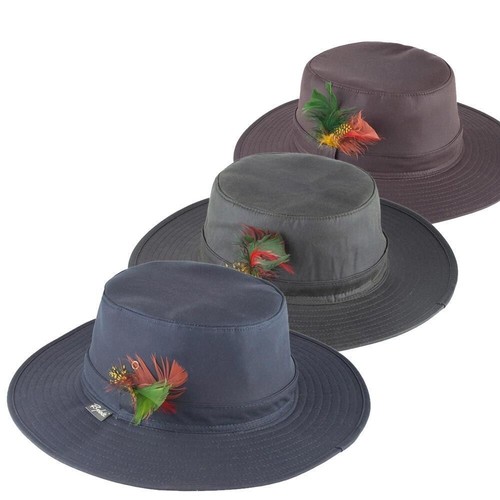 Men wide brim wax hat - brim,