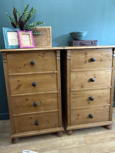 Pair vintage pine chest of - pine,