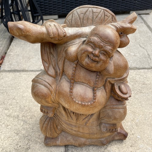 Hand carved wooden - hand, laughing