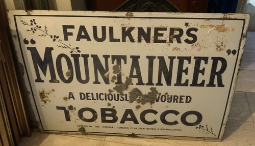 Vintage antique enamel - vintage, sign