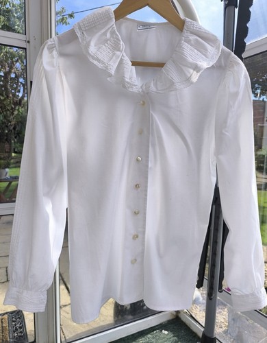 Vtg 80s laura ashley white - laura,