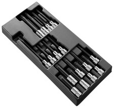 Facom MOD.SHPB 16 Piece 1/2″ Drive Hex, Torx & Spline Bit Socket Set With Module