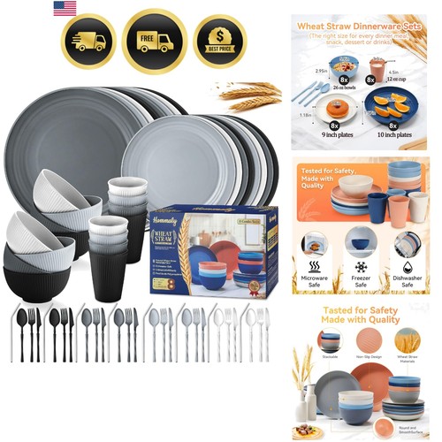 Wheat straw dinnerware - wheat, set