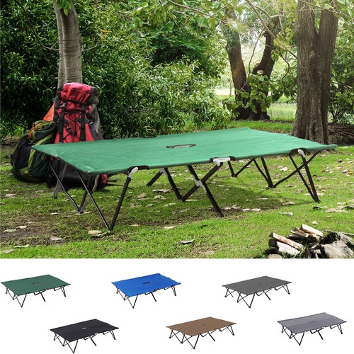 Double camping folding cot - double,