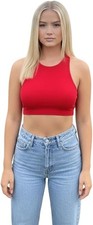 Ladies Ribbed Crop Top Tank