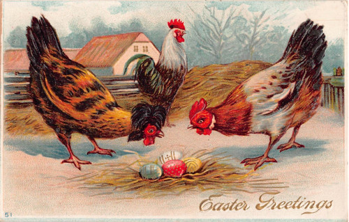 1911 easter postcard three - 1911,