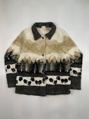 Vintage sheep forest fleece - vintage,