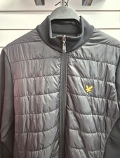 Lyle & Scott Men's Quilted Padded Jacket, Jet black, Medium, BRAND NEW, 50% OFF