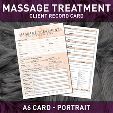 Massage Client Record Card