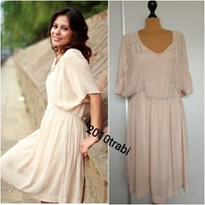 ZARA NUDE PINK FLOWING DRESS