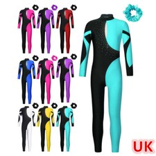 UK Kids Girls Catsuit Full