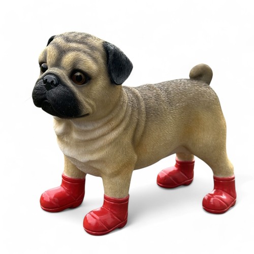 Pug welly dog red wellington - dog,